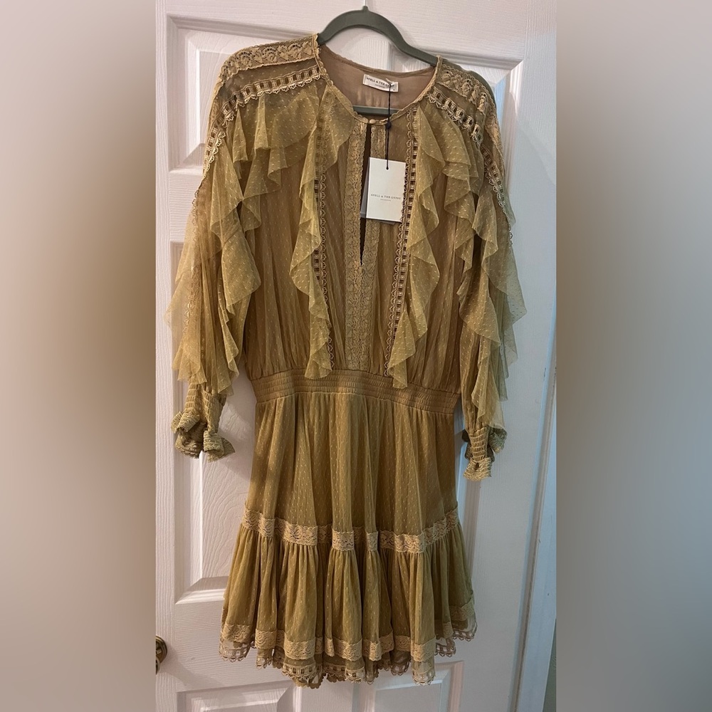 🌟RESERVED 🌟 Spell Grace dress in gold